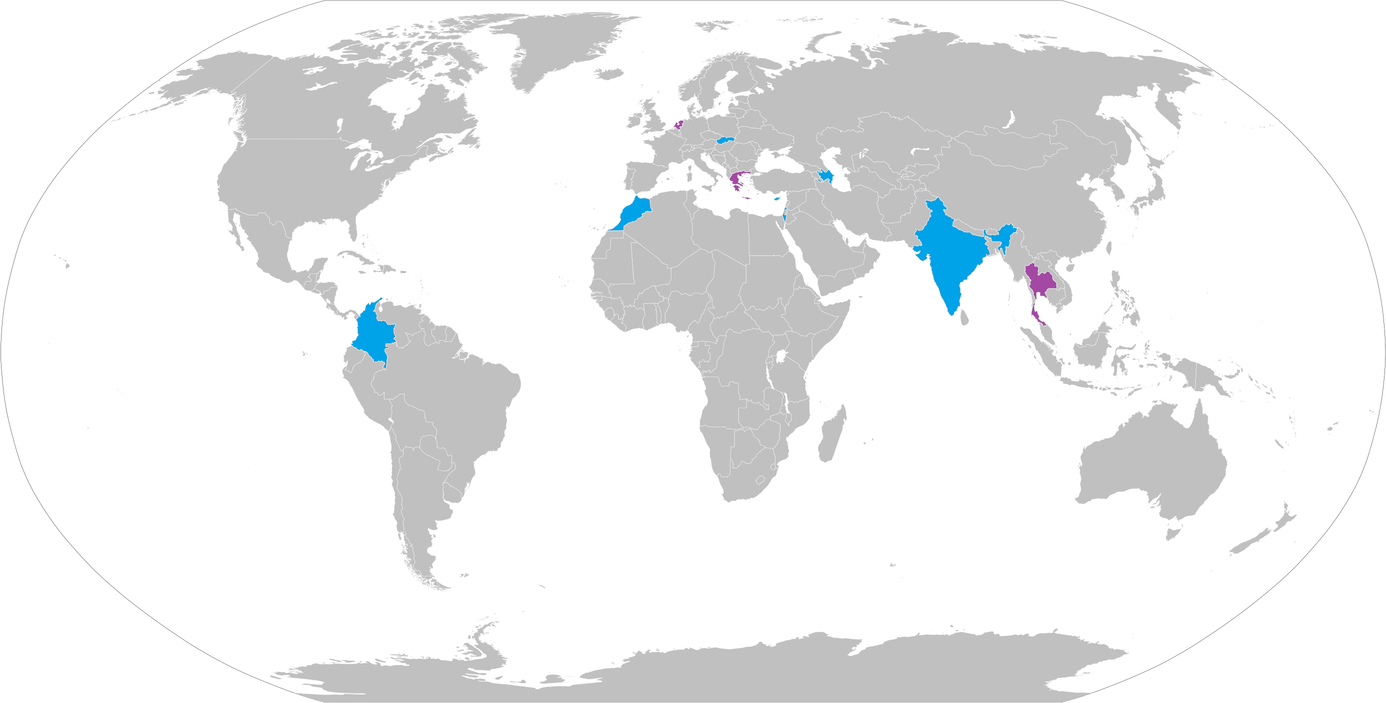 Map with Barak 8 operators in blue  Current operators  Future Users