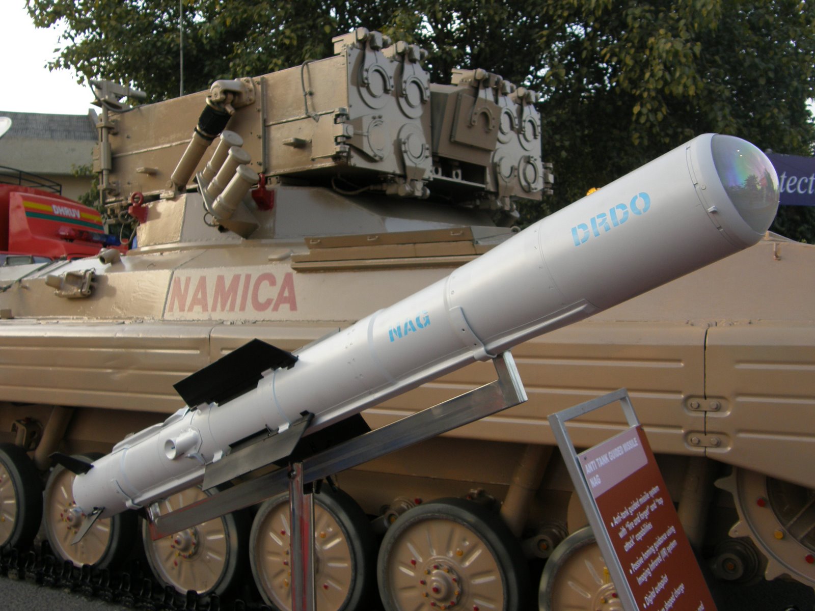 DRDO-built 3rd-generation ATGM Nag missile.