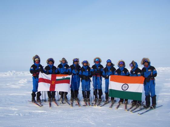 The Indian Navy expedition to North Pole, 2008.